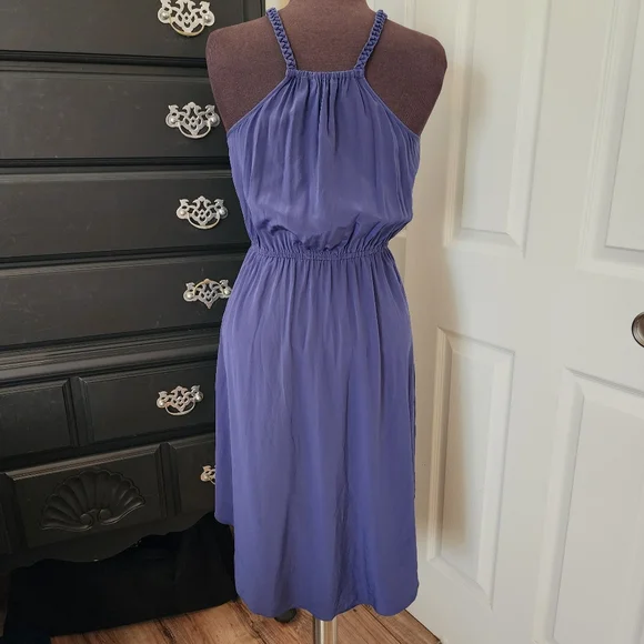 REBECCA TAYLOR "Macrame Cami Dress" - Marine Blue - Size 0 - Picture 8 of 10